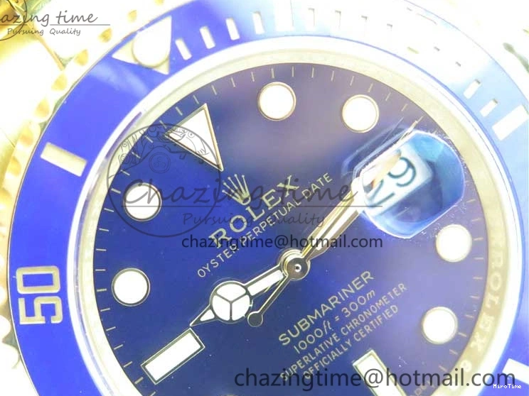 MiroTime 0522 TopPick Submariner 116610 LB ROF Best Edition YG Wrapped Blue Dial on YG Wrapped Bracelet A 2910